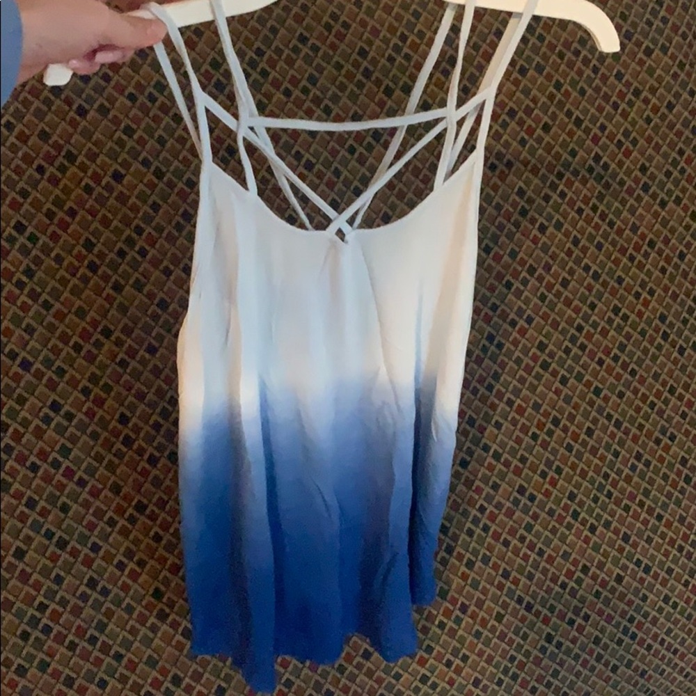 Blue ombré tank top